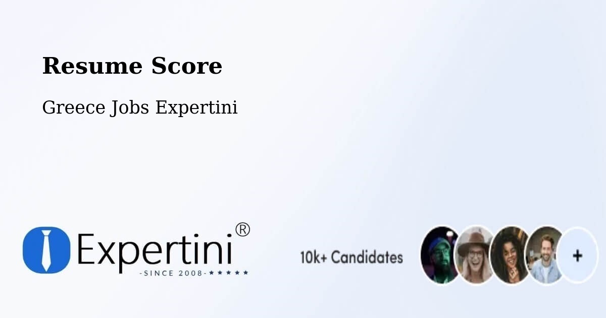 Resume Score & Job Description Match Tool – Sochós - Greece Jobs Expertini